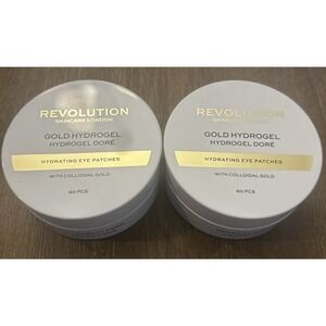 Revolution • Skincare London Gold Hydrogel Hydrating Eye Patches •60 Pcs each X2